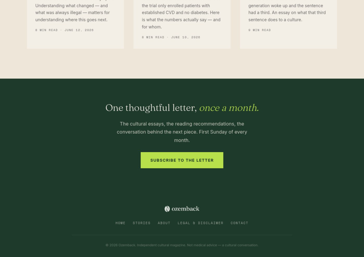 ozemback.com screenshot