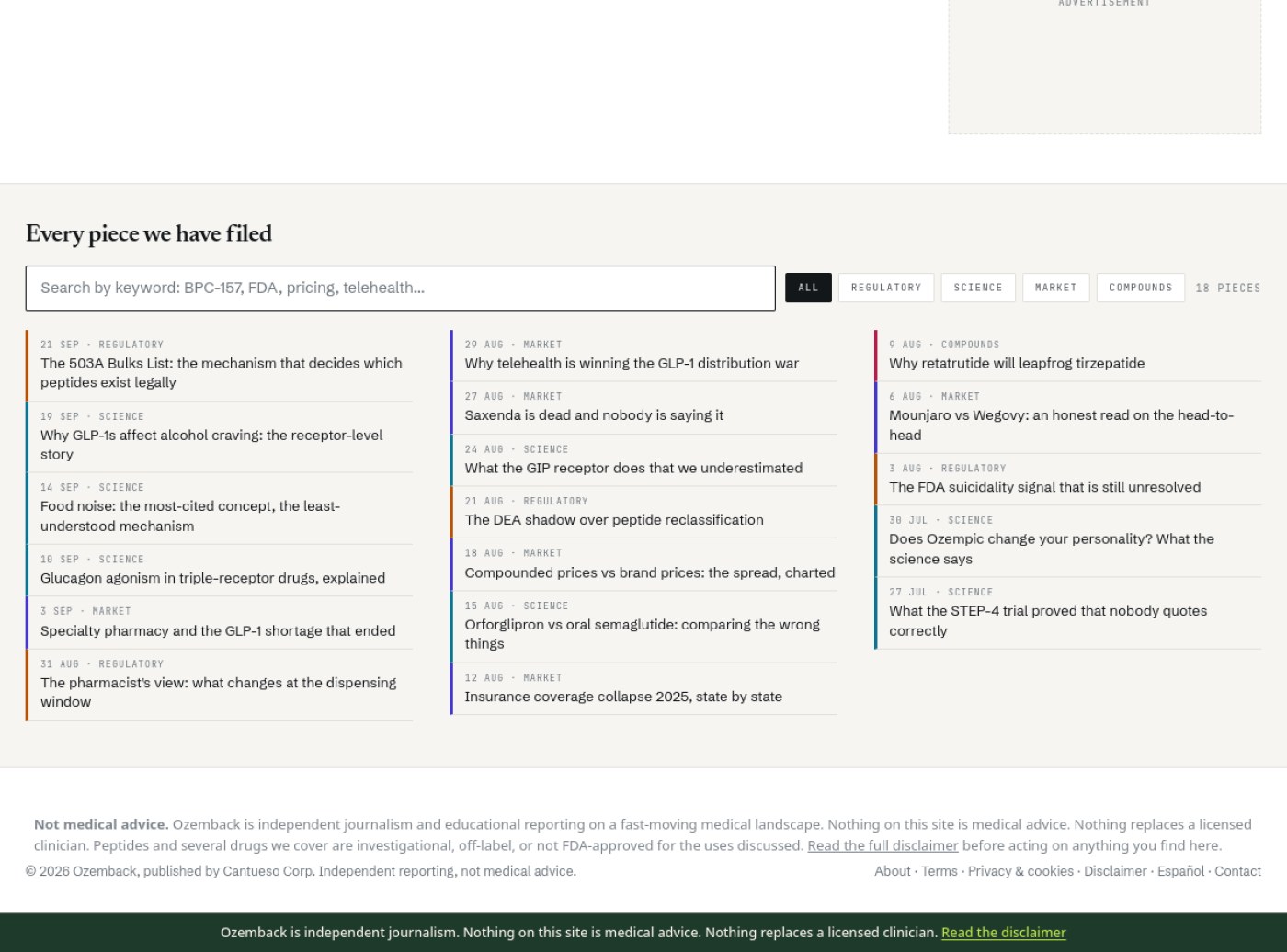 ozemback.com screenshot