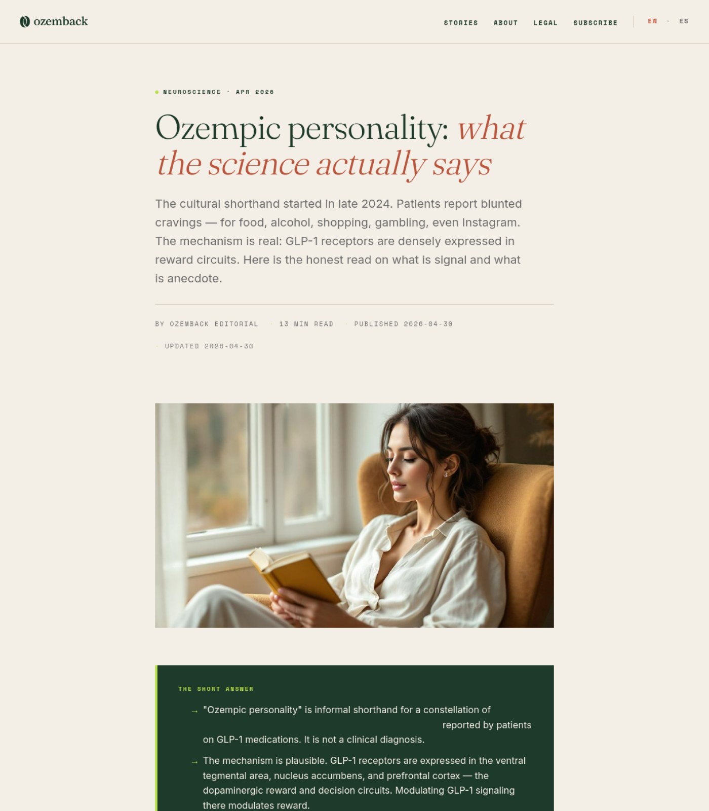 ozemback.com screenshot