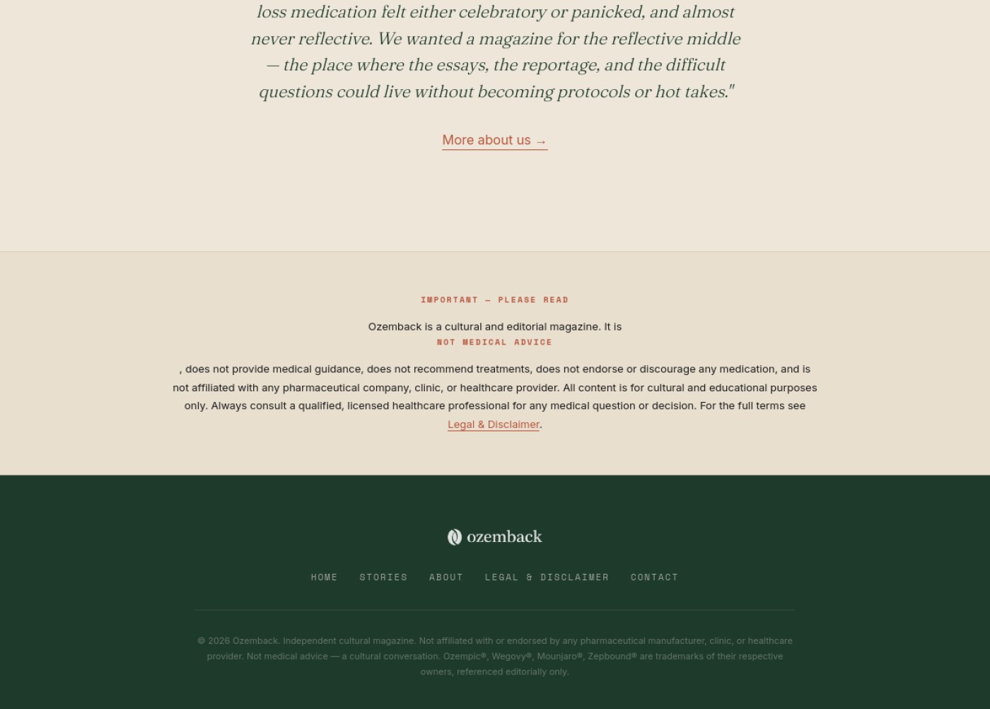 ozemback.com screenshot
